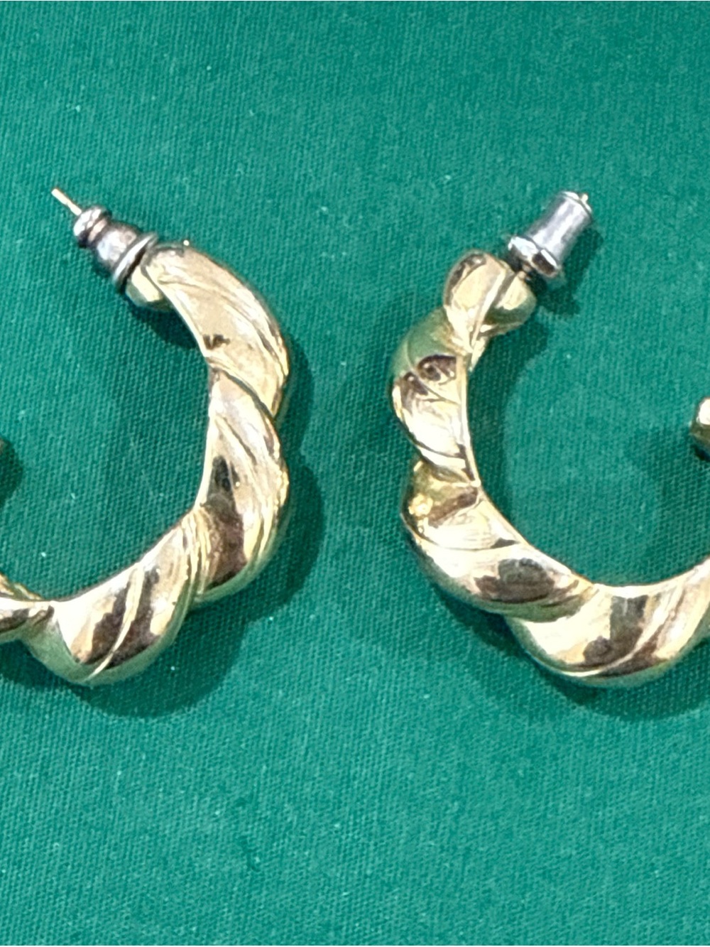 Classic Gold Twisted Hoop Earrings - Women Jewelry 109B